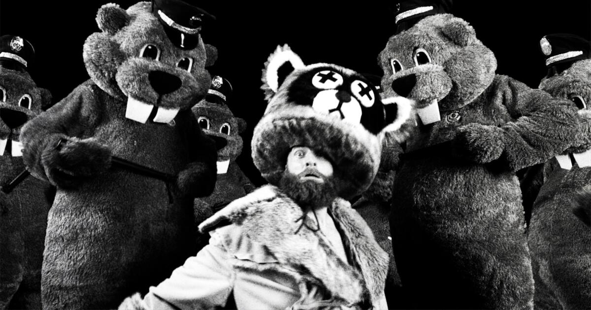 Review: An onslaught of retro-styled slapstick, ‘Hundreds of Beavers’ is mania from heaven